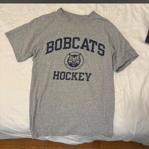 Gray Quinnipiac Bobcats Hockey T-Shirt